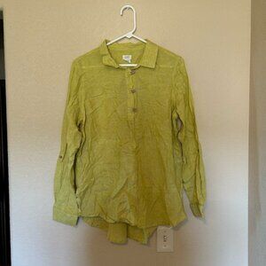 Sigrid Olsen 100% Linen Lagenlook Beachy Blouse